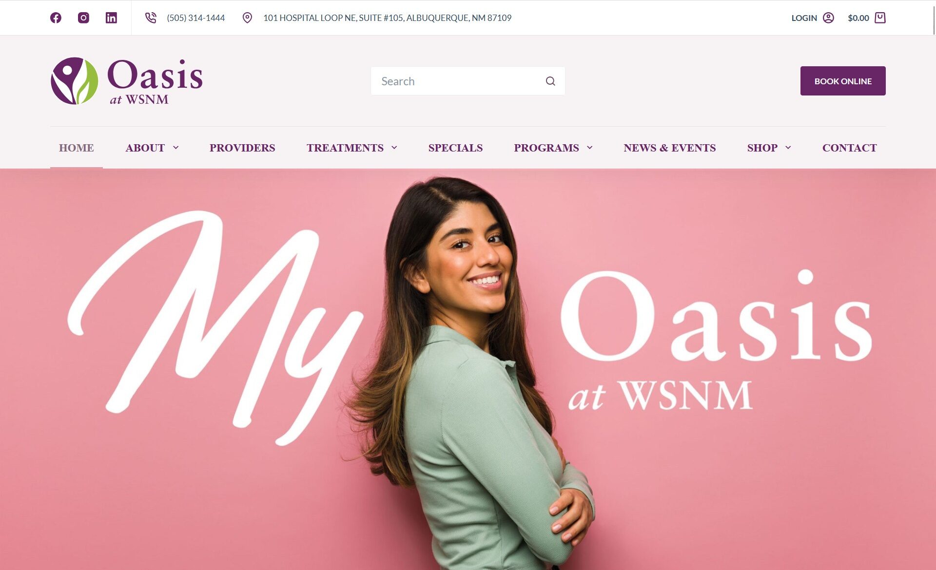 Oasis Med Spa Website 2026